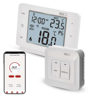 Inteligentny termostat pokojowy, bezprzewodowy, GoSmart z WiFi, P56211  P56211/EMO