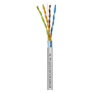 Kabel do sieci teleinformatycznych F/UTP 4x2x24AWG (0,5) cat. 5e 200MHz, skrętka ekranowana foliowana FTP, BiTLAN, szpula 500m; BITNER  TI0007/SZ500/BIT