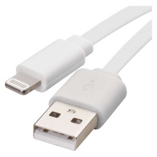 Kabel USB 2.0, wtyk A - Lightning MFi, i16P, ładowanie, transmisja danych, 1 m, biały  SM7013W/EMO
