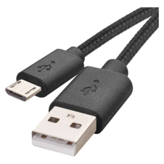 Kabel USB 2.0, wtyk A - micro B, ładowanie, transmisja danych, 2 m, czarny  SM7008BL/EMO