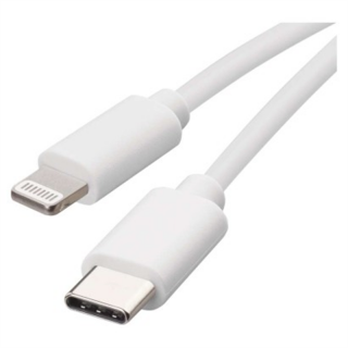 Kabel USB 2.0, wtyk C - Lightning MFi, i16P, ładowanie, transmisja danych, 1 m, biały  SM7015W/EMO