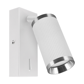 Kinkiet nad łóżko do sypialni FRIDA WLL GU10 WHITE/CHROME  04206/IDE