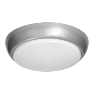 KOKO oprawa 2xE27 z mikrofalowym czujnikiem ruchu, 2x40W, srebrna-polipropylen, klosz matowy-poliwęglan, IP44, IK10  AD-PL-6256GE27PMM/ORN