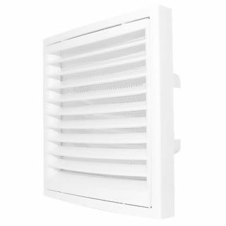 Kratka wentylacyjna wentylator fi100mm i fi125mm, wymiary zewn: 140x140x43mm, biały, KR 100/125; 007-0153, DOSPEL  007-0153/DOS