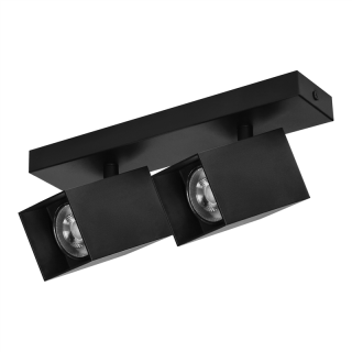 KUBAR SP 2, oprawa ścienno-sufitowa, 2xGU10, IP20, czarna  AD-OP-6510BGU10/ORN
