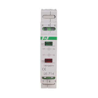 Lampka kontrolna modułowa LED czerwona/zielona sygnalizujaca dwa różne stany, 130-260V AC/DC; LK-714; FF  LK-714/FIF