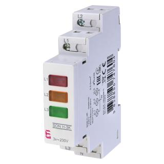Lampka modułowa sygnalizacyjna 3-fazy trzy kolory, SON H-3K; 002471553, ETI POLAM  002471553/ETI