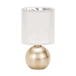 Lampka stołowa PERLO E14 GOLD/WHITE  03291/IDE