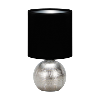 Lampka stołowa PERLO E14 SILVER/BLACK  03290/IDE