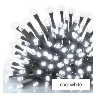 Lampki świąteczne, sople 100LED 2,5 m zimna biel IP44, łączone Standard (bez zasilacza)  D1CC01/EMO