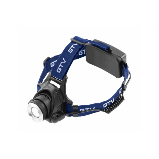Latarka czołowa LED na baterie 3xAAA, 6W, 350lm, 6400K, 275m, IP44, czarny  LT-LC6WT3-60/GTV