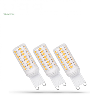 LED G9 230V 4W CW Dimmable SMD 5 LAT Premium Spectrum 3-pack  WOJ+14486_4W/WOJ