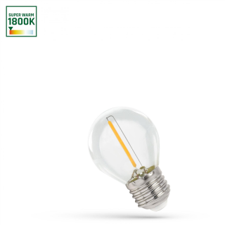 LED Kulka E-27 230V 1W COG 1800k Clear Spectrum  WOJ+14651/WOJ