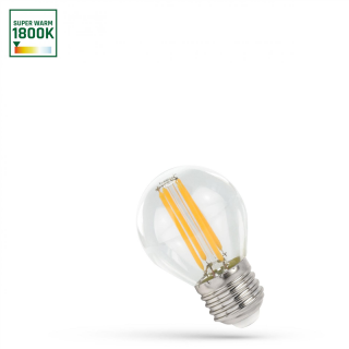 LED Kulka E-27 230V 4W COG 1800k Clear Spectrum  WOJ+14652/WOJ