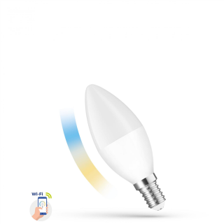 LED Świecowa 5W E-14 230V Cct+dim Wi-fi Spectrum Smart  WOJ+14413/WOJ