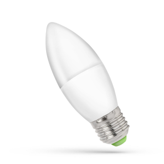 LED Świecowa E-27 230V 6W WW Spectrum +  WOJ+13061/WOJ