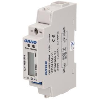 Licznik 1-faz zużycia energii elektroniczny 80A elektroniczny Port RS-485  OR-WE-504/ORN