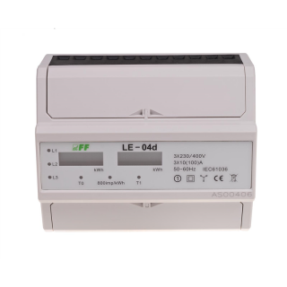 Licznik energii elektr. dwutaryfowy LCD  LE-04D/FIF