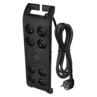 Listwa przeciwprzepięciowa EMOS 1800J, 8 gniazd 3m, czarna  P54052/EMO
