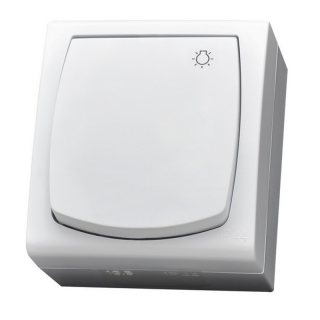 MADERA Łącznik natynkowy zwierny "światło" BIAŁY 16A, 250V, IP-44, zaciski gwintowe  ŁNH-5N/00/OSP