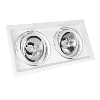 MDD MAXI DUE GU10 X 2 Ar111 250V IP20 186x336x43mm BiaŁy  SLIP002008/WOJ