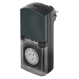 Mechaniczny programator czasowy IP44 zewnętrzny, czarny  P5508N/EMO