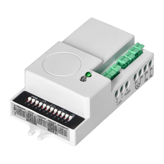 Mikrofalowy czujnik ruchu mini ze ściemniaczem, 360/180st. z regulacją zworkową, IP20, 1200W  OR-CR-269/ORN