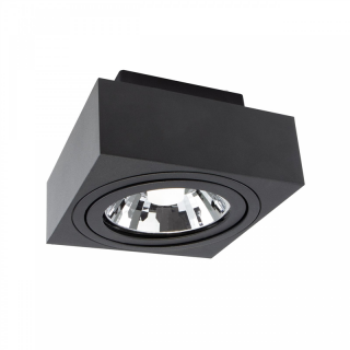 Mirora Ar111 Natynkowa GU10 250V IP20 145x145x85mm Czarny Kwadratowa Ruchoma  SLIP005048/WOJ