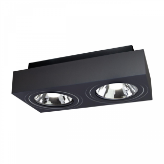 Mirora Ar111 X2 Natynkowa GU10 250V IP20 293x145x 85mm Czarny Prostokątna Ruchoma  SLIP005050/WOJ