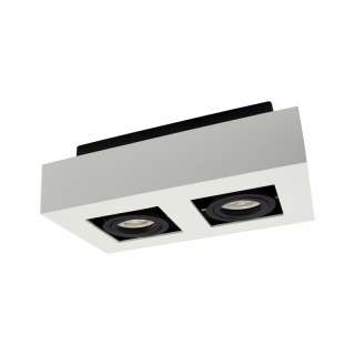 Mirora GU10 X2 Natynkowa GU10 250V IP20 255x145x85 mm BiaŁy Czarny Prostokątna Ruchoma  SLIP005046/WOJ