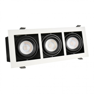 Modern DAY MINI GU10 X 3 GU10 250V IP20 112x289x115mm BiaŁy, Środek Czarny  SLIP002013/WOJ