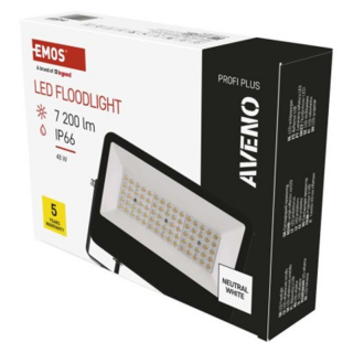 Naświetlacz LED AVENO 48W czarny neutralna biel  ZS2433/EMO