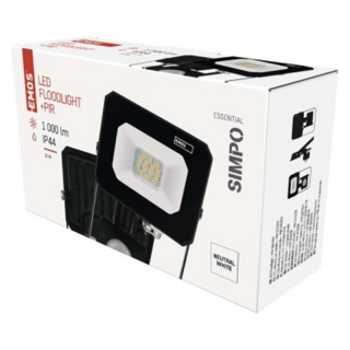 Naświetlacz LED SIMPO PIR 10 W neutralna biel  ZS2313/EMO