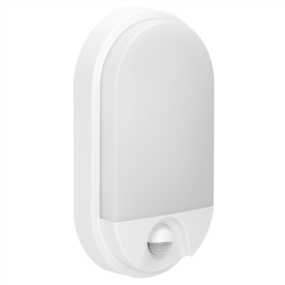 NEFRYT LED 10W, oprawa ogrodowa z czujnikiem ruchu 140st, 800lm, IP54, 4000K, biała  AD-OP-6110WLPMR4/ORN