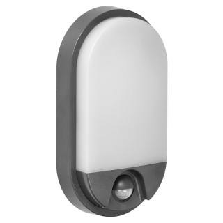 NEFRYT LED 10W, oprawa ogrodowa z czujnikiem ruchu PIR, 800lm, IP54, 4000K, szara  AD-OP-6110GLPMR4/ORN