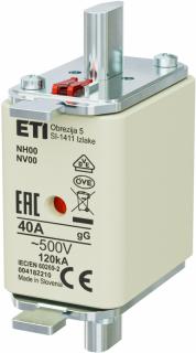 NH00 gG 40A/500V Wkładka topikowa przemysłowa zwłoczna KOMBI (WT-00/gG 40A)  004182210/ETI