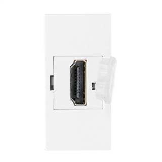 NOEN HDMI, gniazdo modułowe 22,5x45mm HDMI z zaślepką zabezpieczającą, białe  OR-GM-9010/W/HDMI/ORN