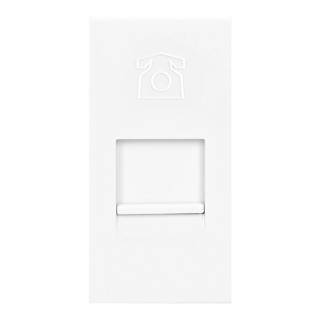 NOEN RJ11, gniazdo modułowe 22,5x45mm telefoniczne RJ11, białe  OR-GM-9010/W/RJ11/ORN