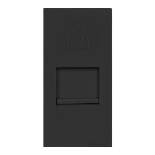 NOEN RJ11, gniazdo modułowe 22,5x45mm telefoniczne RJ11, czarne  OR-GM-9010/B/RJ11/ORN