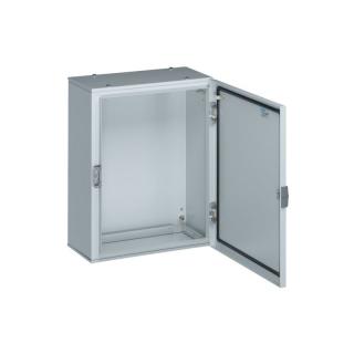Obudowa stalowa wymiary: 650x400x200mm ( szer.x wys.x głęb.), IP65, bez płyty montażowej, drzwi stalowe pełne, szara, Orion+ ; FL117A, HAGER  FL117A/HAG
