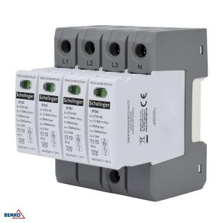 Ogranicznik przepięć 4P 12,5kA(10/350µs) klasa T1+T2 (B+C); A51-SPD03-4P-B+C, SCHELINGER  A51-SPD03-4P-B+C/BMK