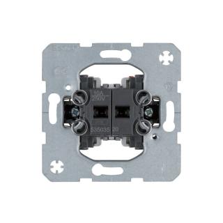 one.platform Łącznik żaluzjowy 2-klawiszowy przyciskowy, 1-biegunowy, mechanizm, samozaciski ; Linia proj.: Berker B.Kwadrat/K.1/K.5/B.3/B.7/Q.1/Q.3/Q.7/R.1/R.3; Berker by Hager  53503520/HAG