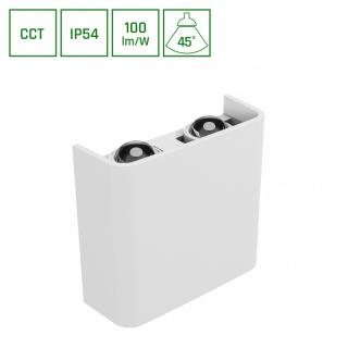 OPRAWA ELEWACYJNA LUNARIX 2 KINKIET 4W CCT 230V IP54 RA90 110X110X40MM ŚWIECI GÓRA/DÓŁ, BIAŁA  SLIP007019/WOJ