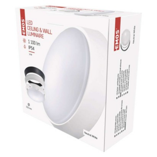 Oprawa LED okrągła ZURI 14W IP54 neutralna biel; biała/czarna  ZM3230/EMO