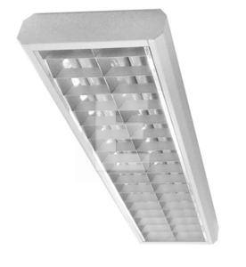 Oprawa natynkowa MONZA, świetlówki tradycyjne 2x36W T8 G13 (lub zamienniki LED), raster PAR-S, statecznik EVG; PX1704171, PXF LIGHTING  PX1704171/PXF