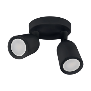 Oprawa ścienno-sufitowa BOGNA GU10 2C BLACK  03985/IDE