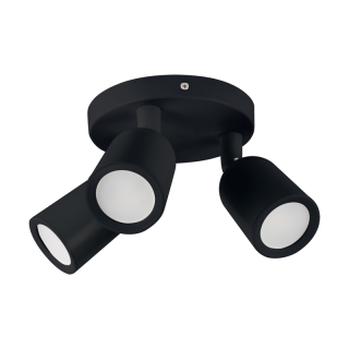 Oprawa ścienno-sufitowa BOGNA GU10 3C BLACK  03987/IDE