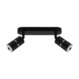 Oprawa ścienno-sufitowa DIOR SPT GU10 2L BLACK/CHROME  04262/IDE