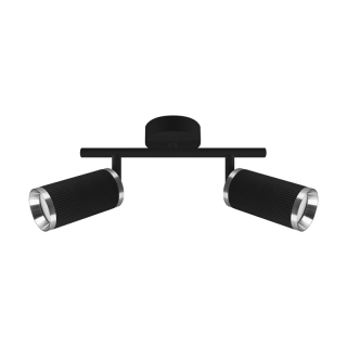 Oprawa ścienno-sufitowa FRIDA SPT GU10 2I BLACK/CHROME  04201/IDE