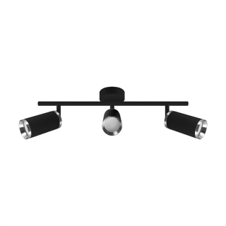 Oprawa ścienno-sufitowa FRIDA SPT GU10 3I BLACK/CHROME  04203/IDE